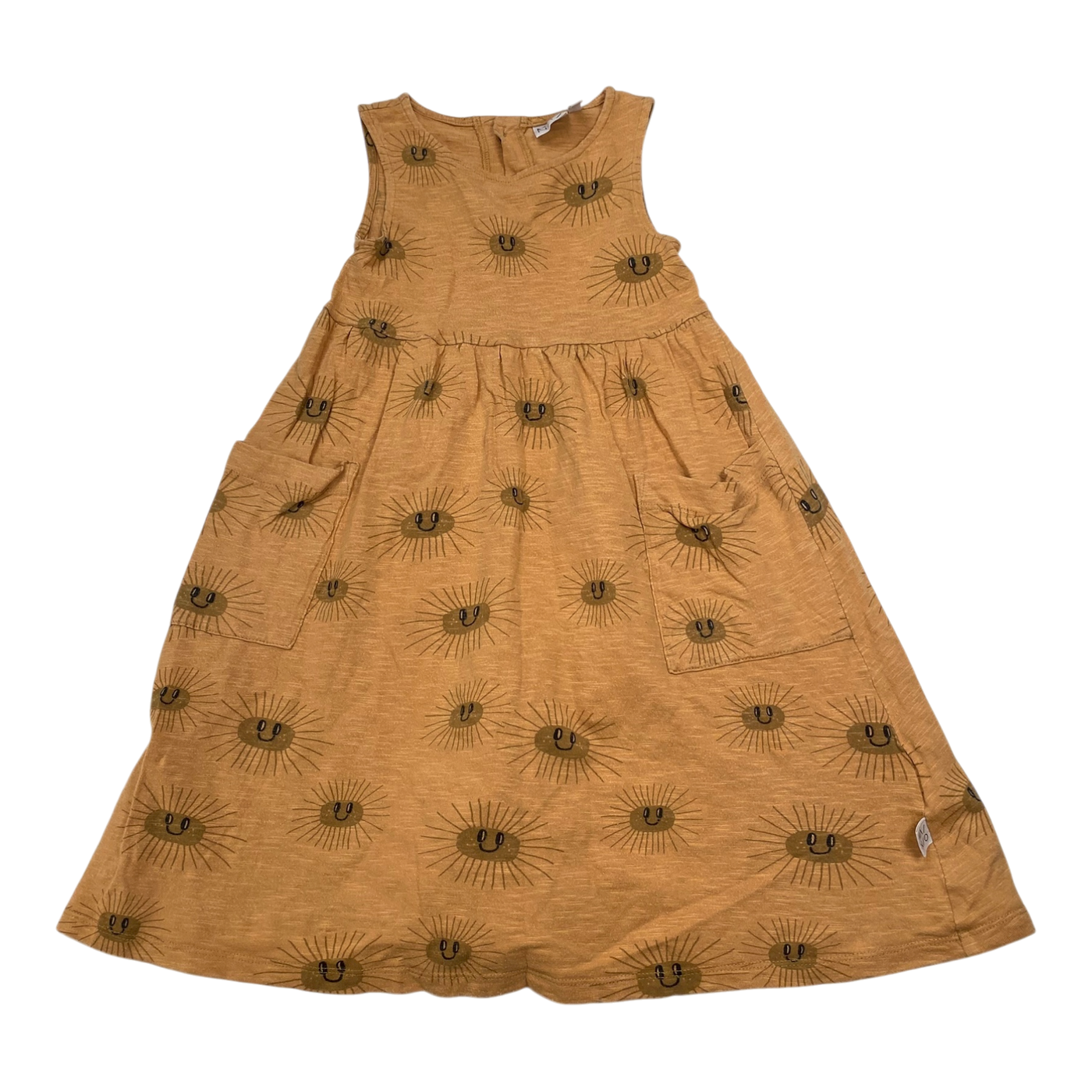 Mainio button dress, caramel | 98/104cm