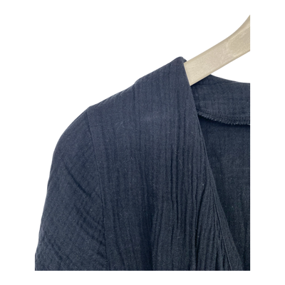 Kaiko muslin wrap dress, black | woman S