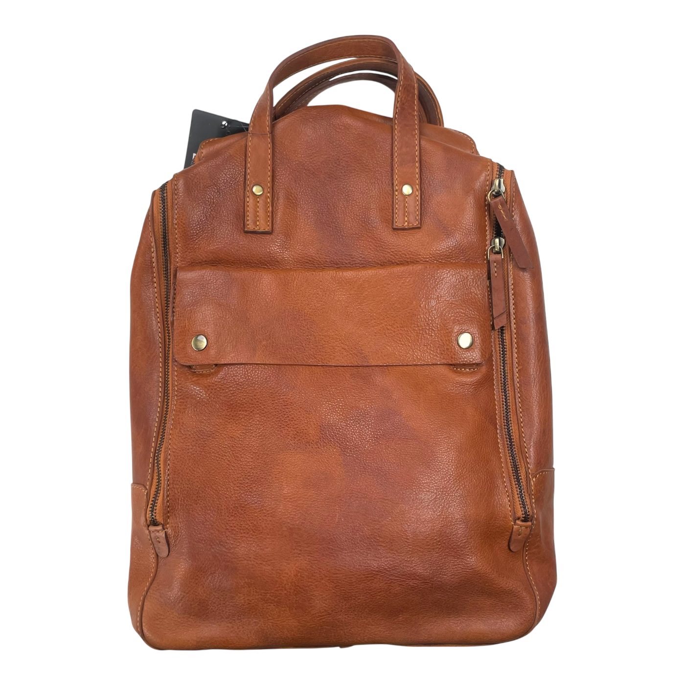 Harold's Bags leather submarine notebook backpack large, cognac