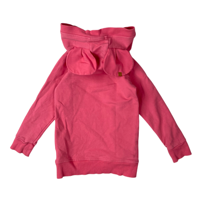 Metsola bear ear hoodie, pink | 86/92cm