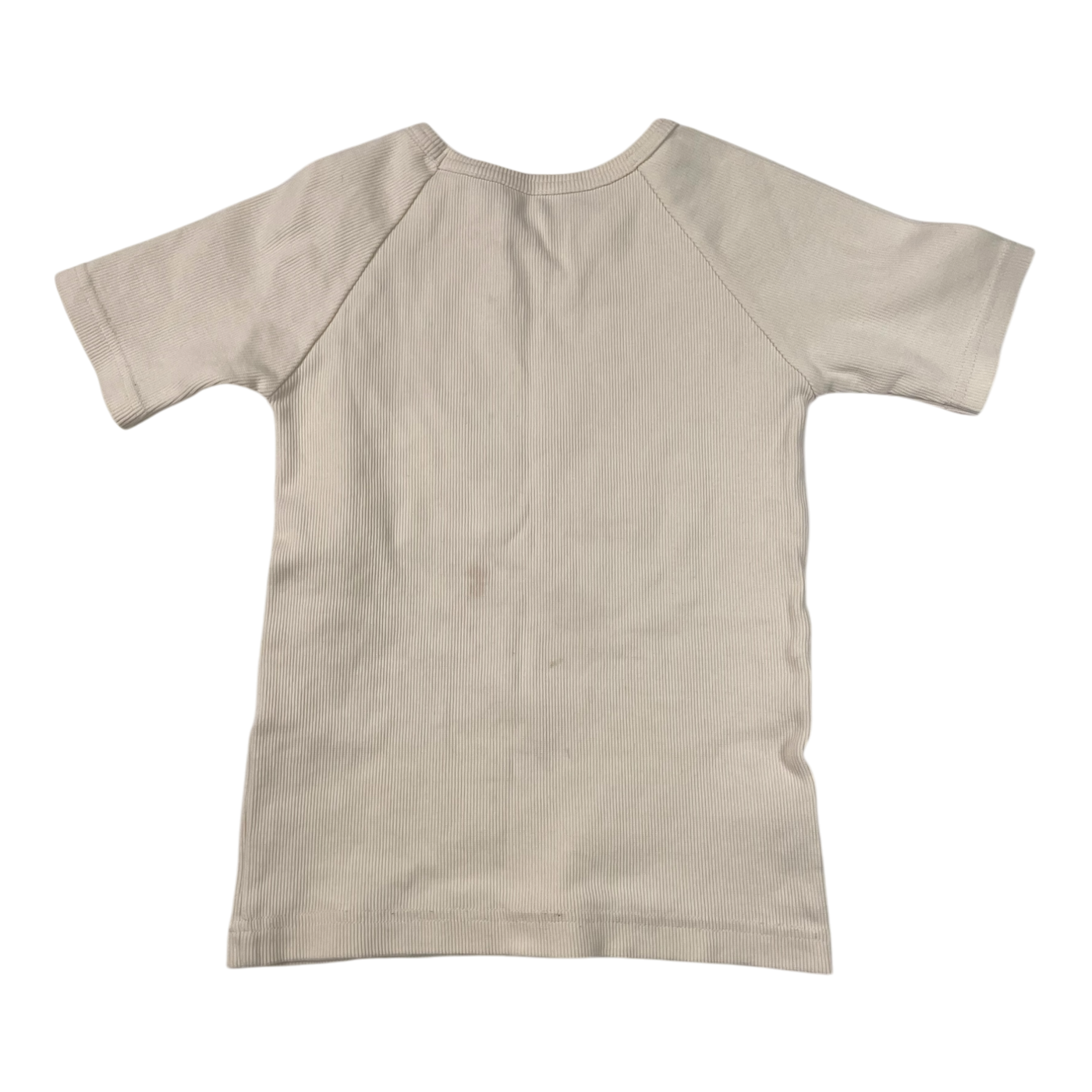 Metsola rib t-shirt, cream | 110cm