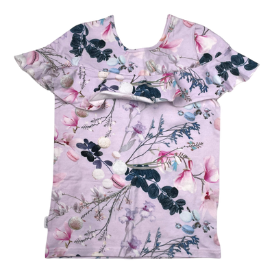 Gugguu frill t-shirt, flower | 128cm