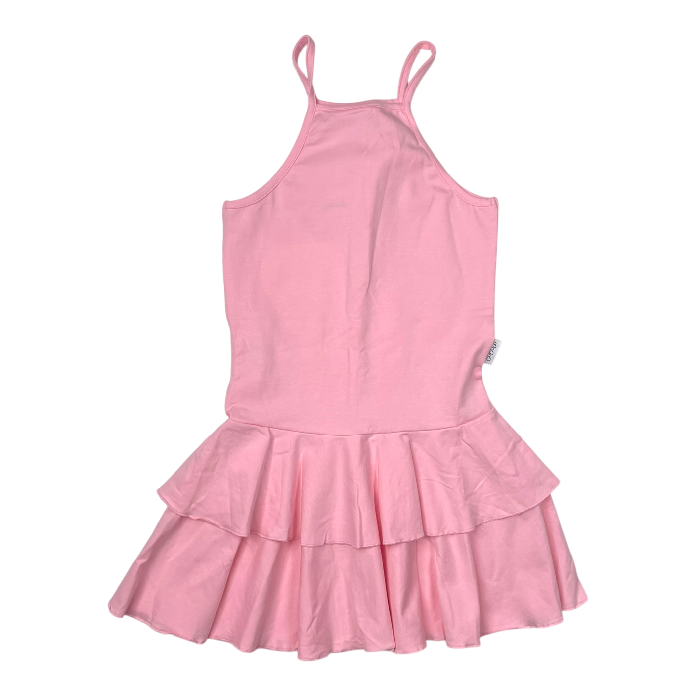 Gugguu spagetti frilla dress, pink | 128cm