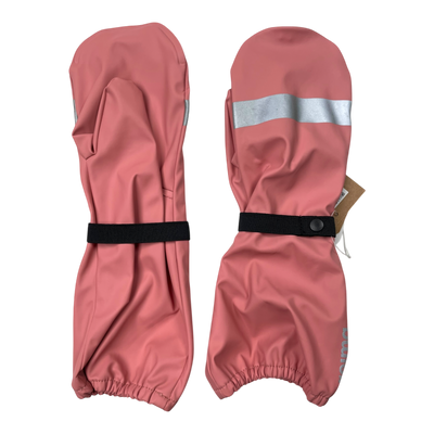 Reima kura rain mittens, coral | 6-8y