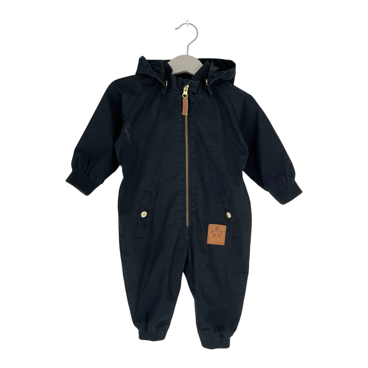 Mini Rodini pico overall, black | 74cm