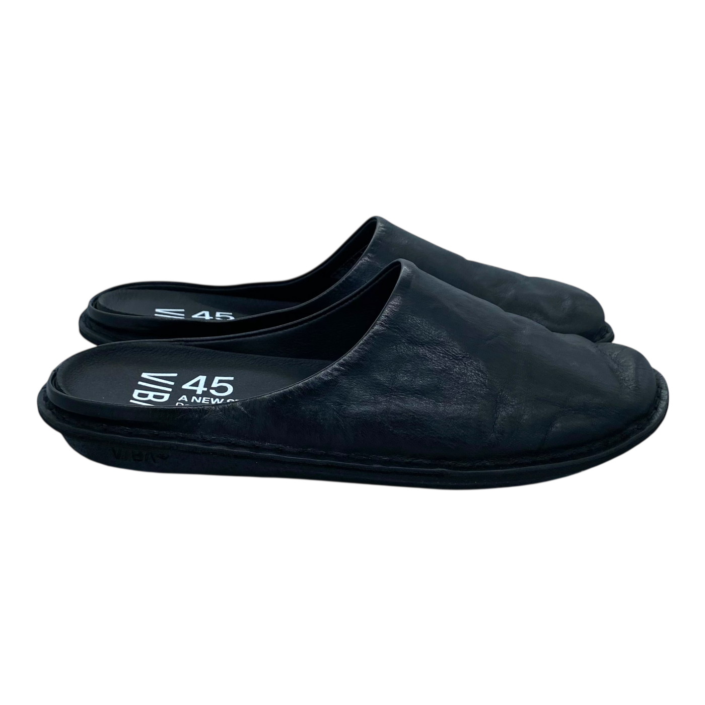 VIBAe Roma leather slippers, preto black | 45