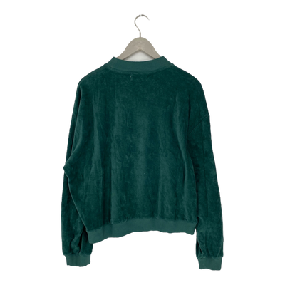 Twothirds velour sweater, forest green | woman L