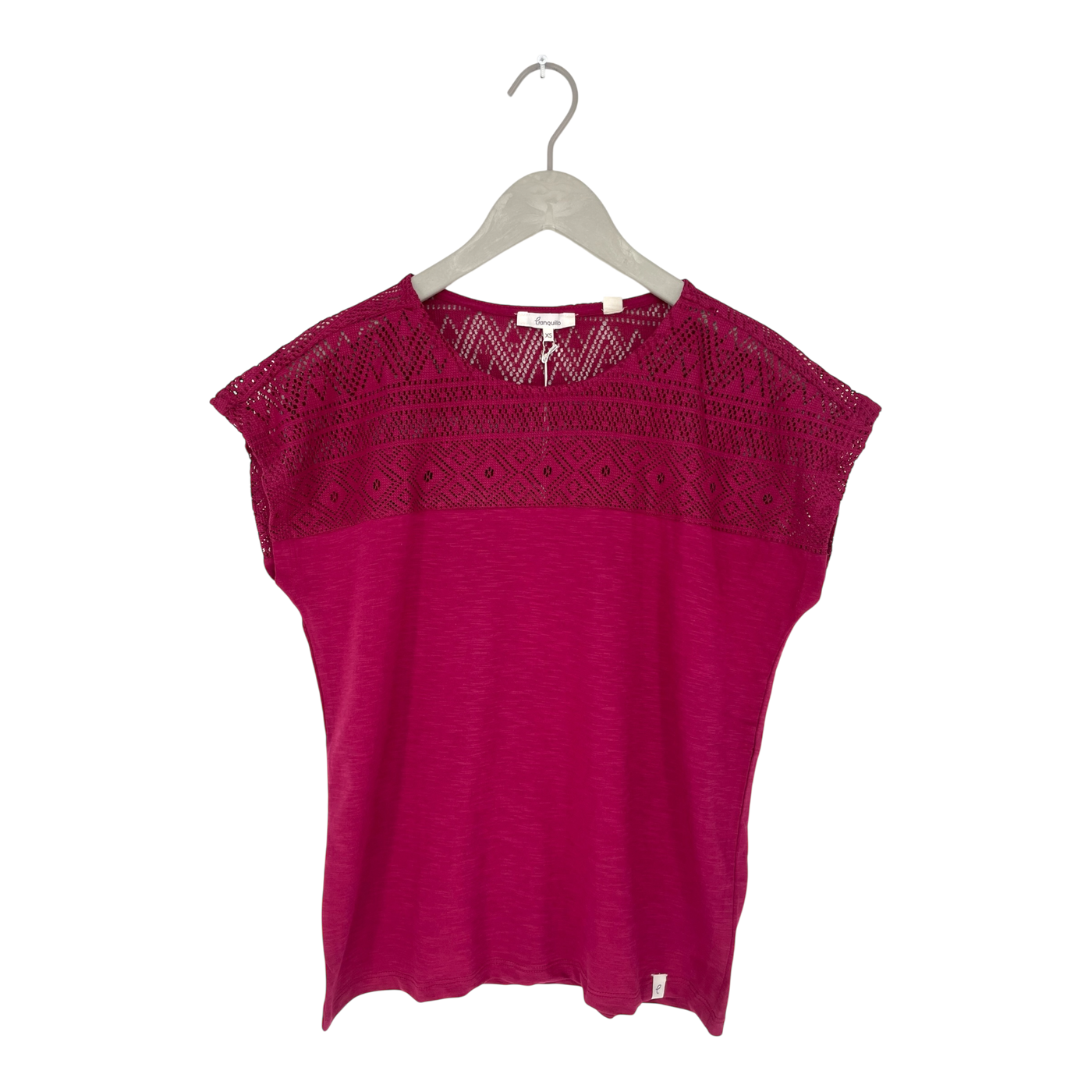 Tranquillo lace t-shirt, aniline red | woman XS