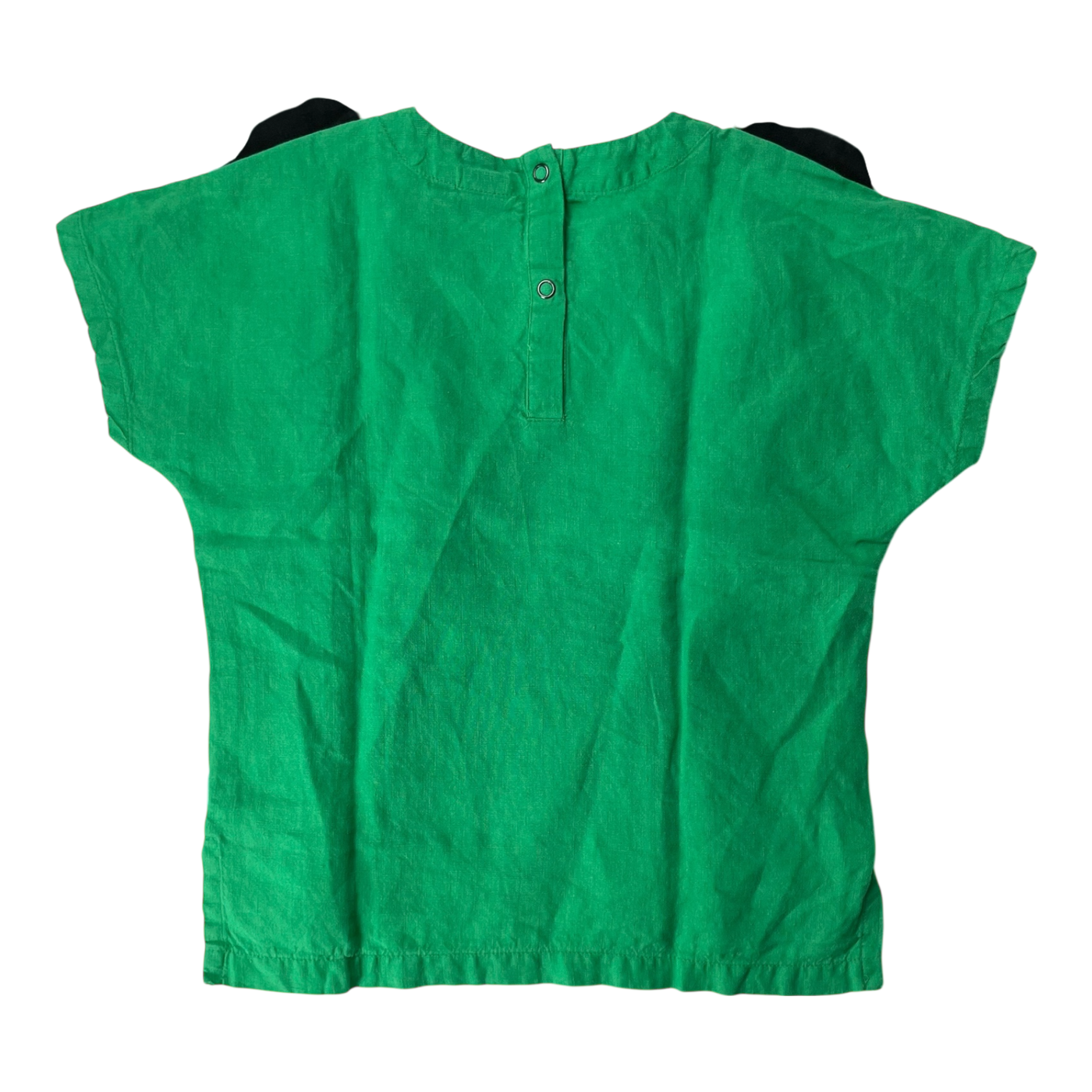 Papu linen t-shirt, lime green | 110/116cm