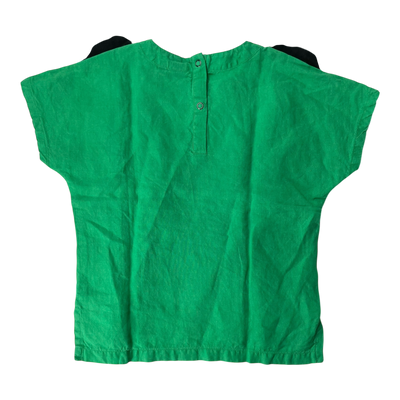 Papu linen t-shirt, lime green | 110/116cm