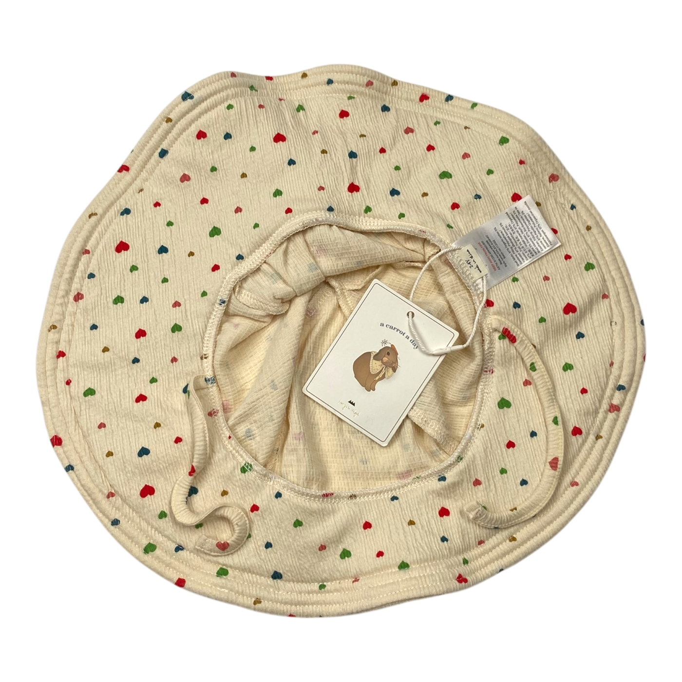 Konges Sløjd summer hat, hearts | 2-4y