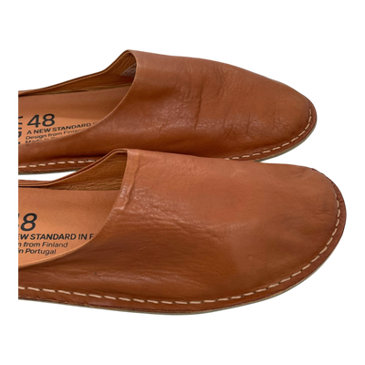 VIBAe Roma leather slippers, cognac brown | 48