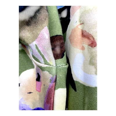 Kaiko ruffle sweat dress, olive anemone | woman XL