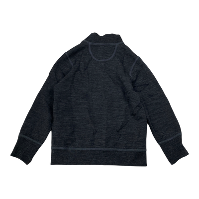 Reima mahin wool zip sweater, dark grey | 104cm