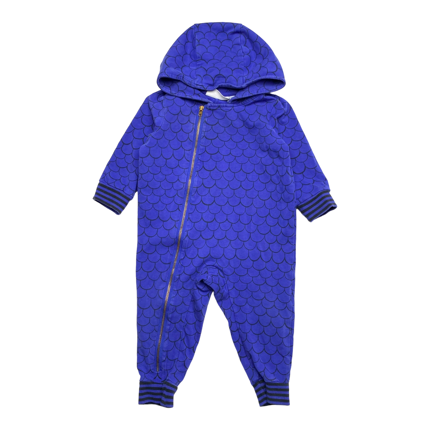 Mini Rodini sweat jumpsuit, midnight blue | 68/74cm