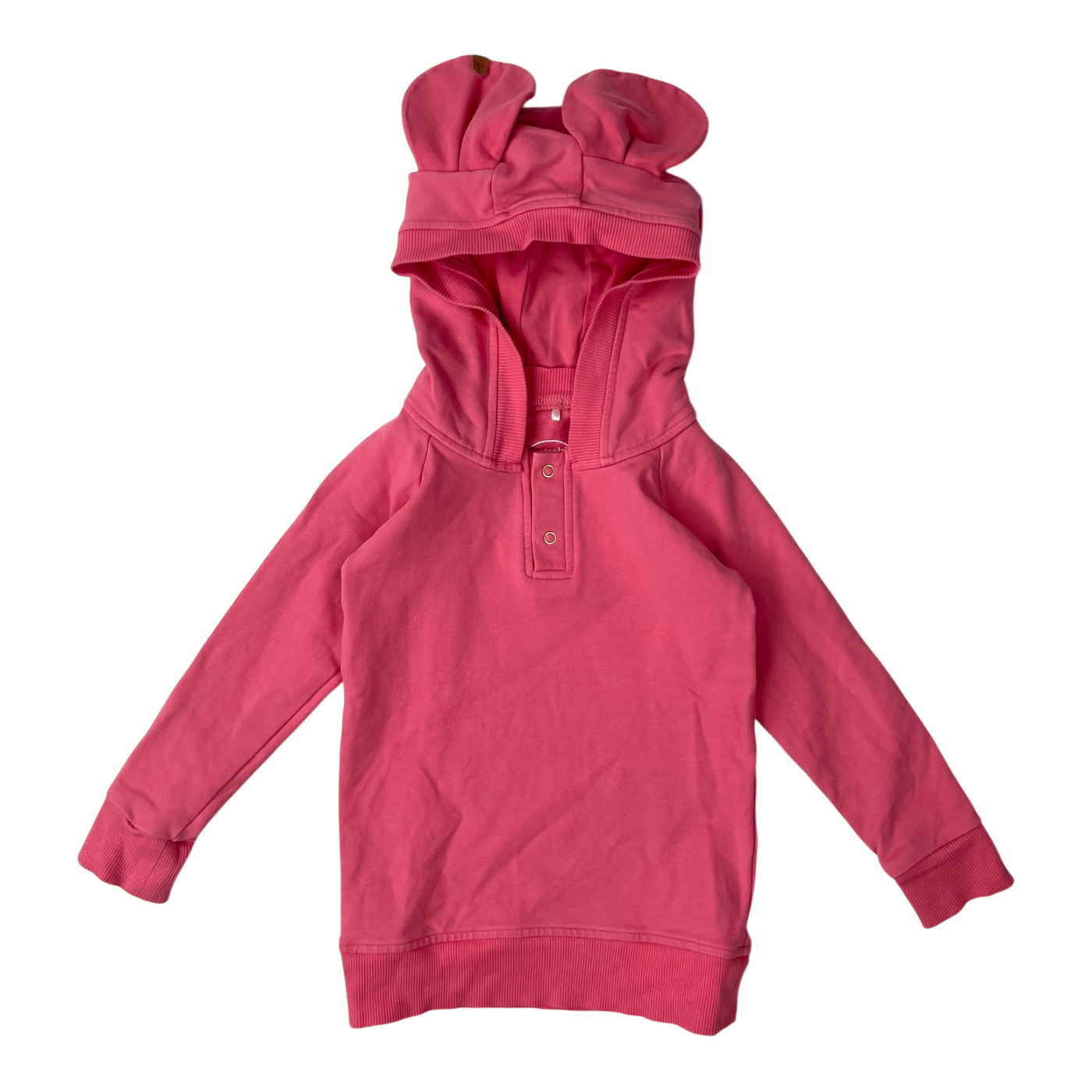 Metsola bear ear hoodie, pink | 86/92cm