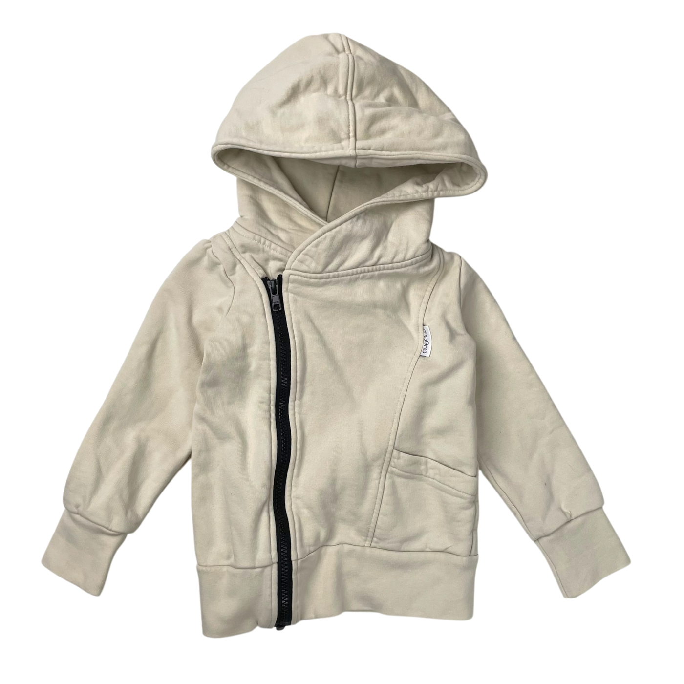 Gugguu zipper hoodie, cream | 98cm