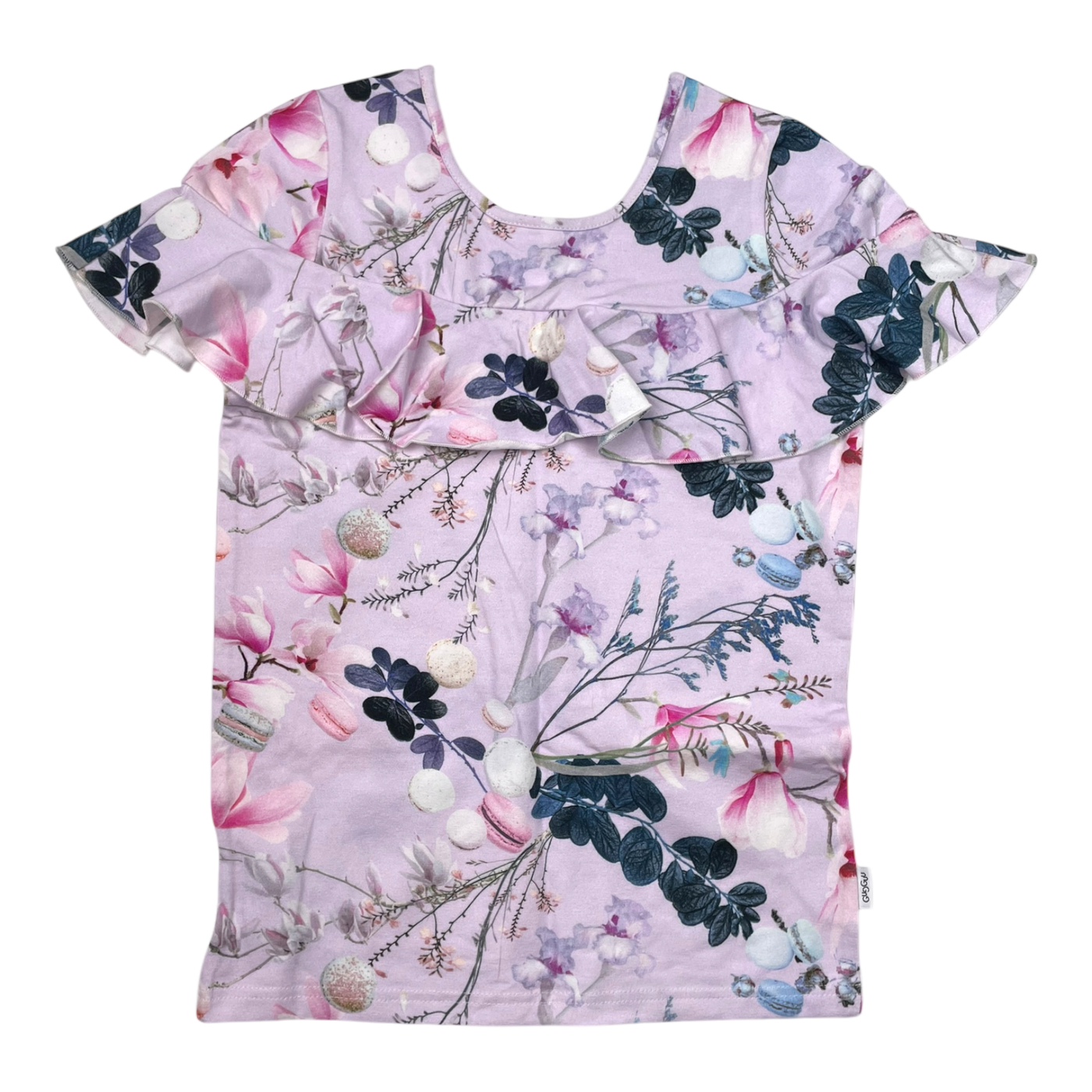 Gugguu frill t-shirt, flower | 128cm