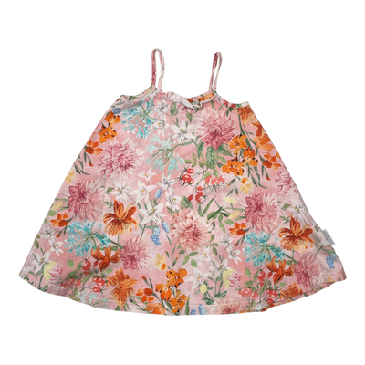 Versonpuoti spaghetti dress, flowers | 104/110cm