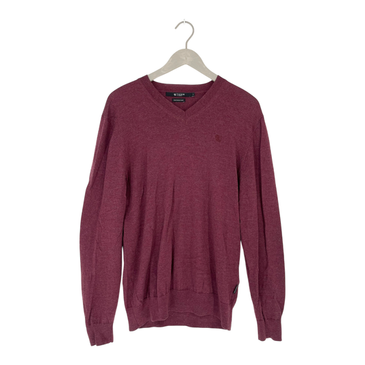 Tiger of Sweden merino sweater, burgundy | man L