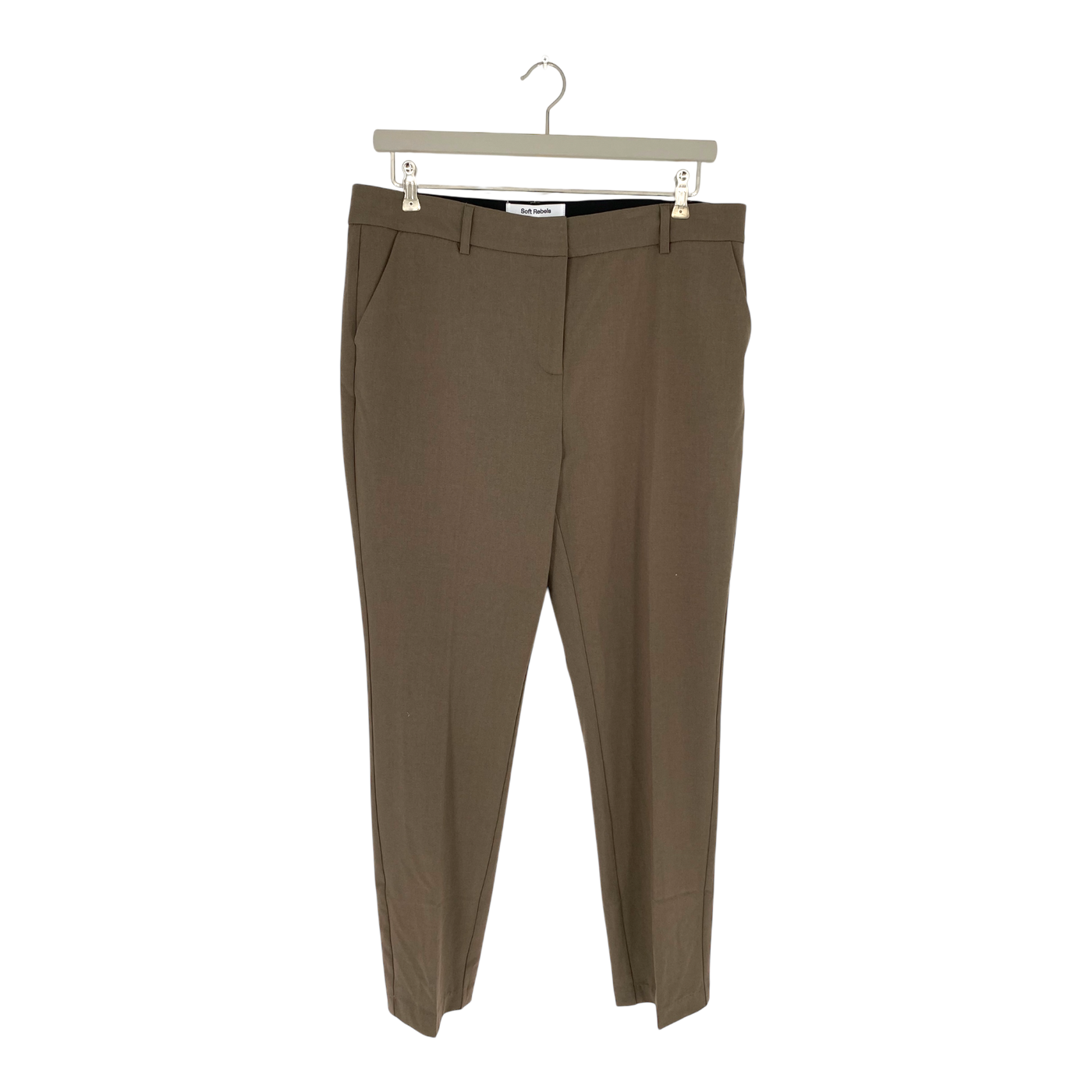 Soft Rebels vilja mid-waist pants, taupe | woman XL