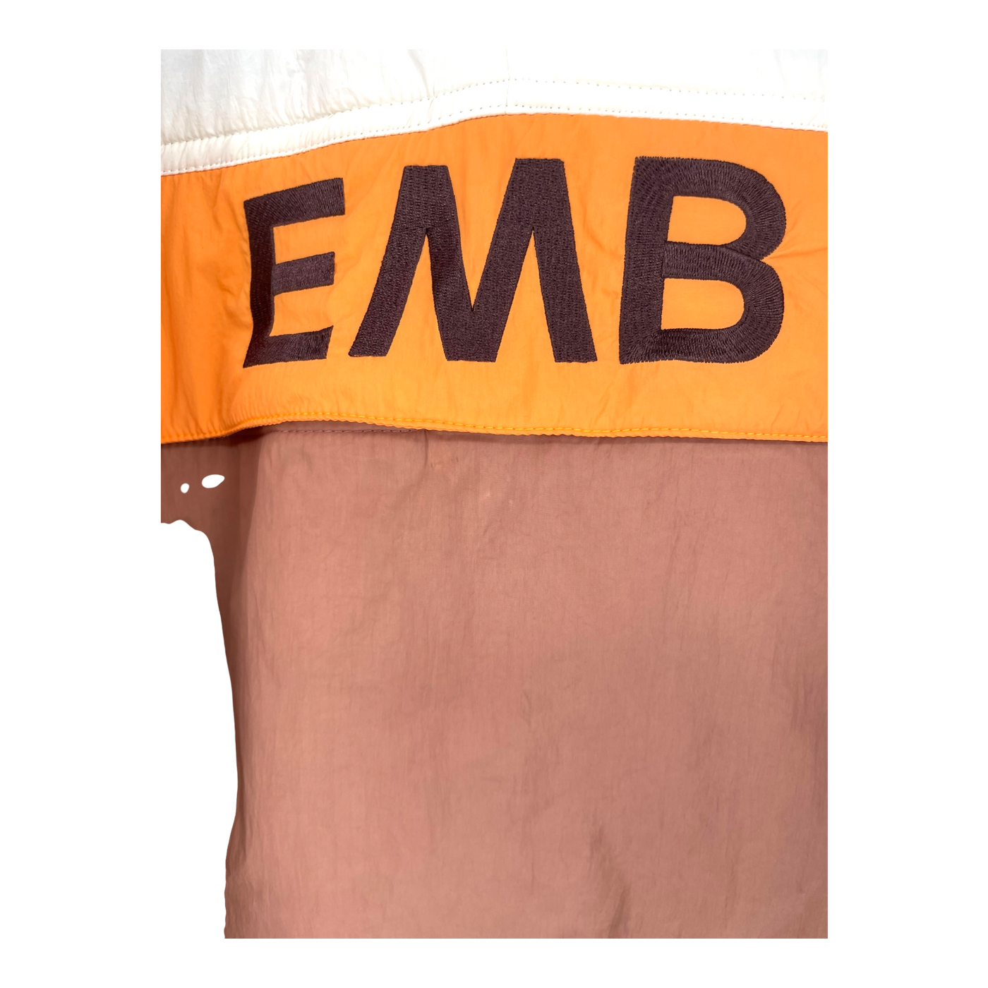 Embassy of Bricks and Logs anvil peak poncho, mauve/white | unisex L
