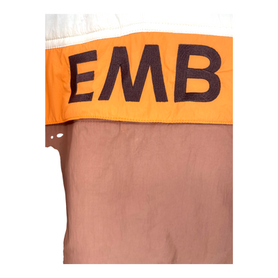 Embassy of Bricks and Logs anvil peak poncho, mauve/white | unisex L