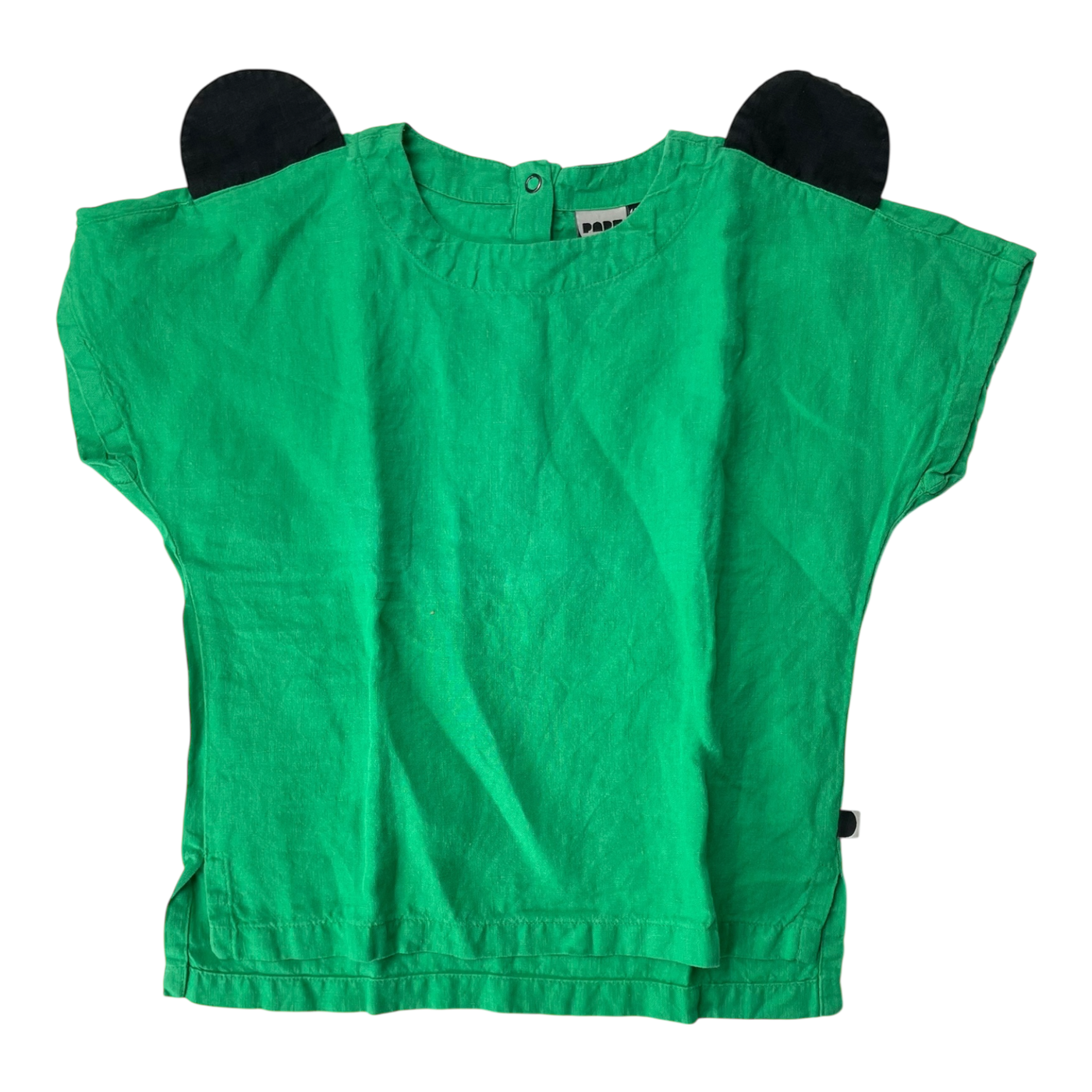 Papu linen t-shirt, lime green | 110/116cm