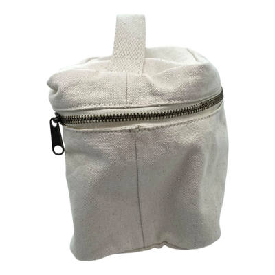 Holzrichter canvas toiletry bag, cream