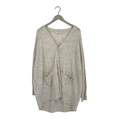 COS wool knit cardigan, sand | woman L
