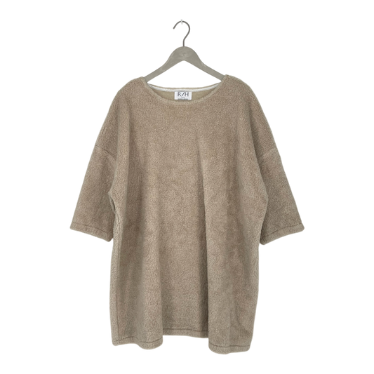 R/H Studio teddy tunic, tan | woman onesize
