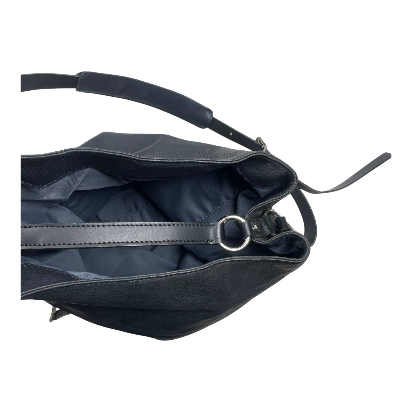 Harold's Bags leather chaza pouch, blue/black