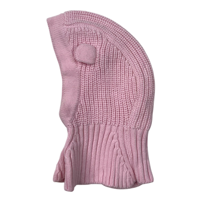 Metsola knitted balaclava, pink | 0-1y