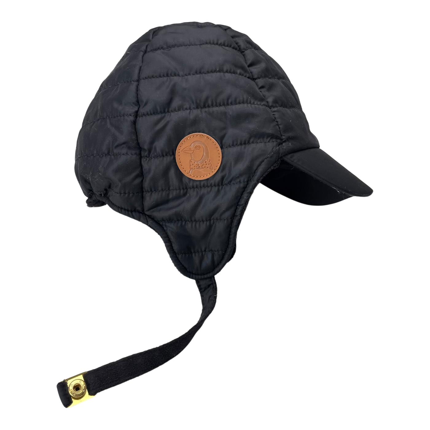 Mini Rodini quilted winter cap, black | 48/50cm