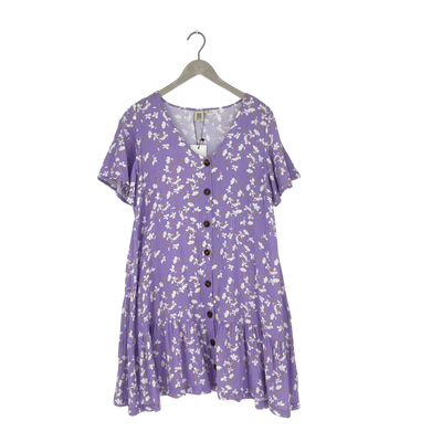 Kaiko muslin frill button dress, lavender bloom | woman M