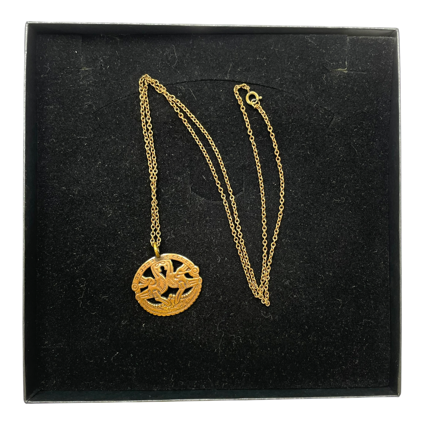 Kalevala Koru kuhmoisten kukot necklace, bronze