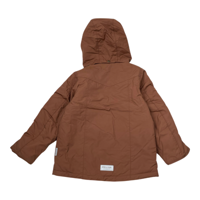 Mini A Ture matvestyn winter jacket, chocolate | 116cm