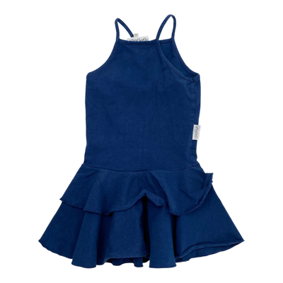 Gugguu spagetti frilla dress, navy blue | 98cm