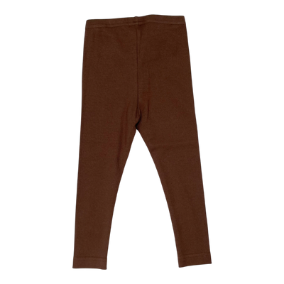 Metsola rib leggings, brown | 86/92cm