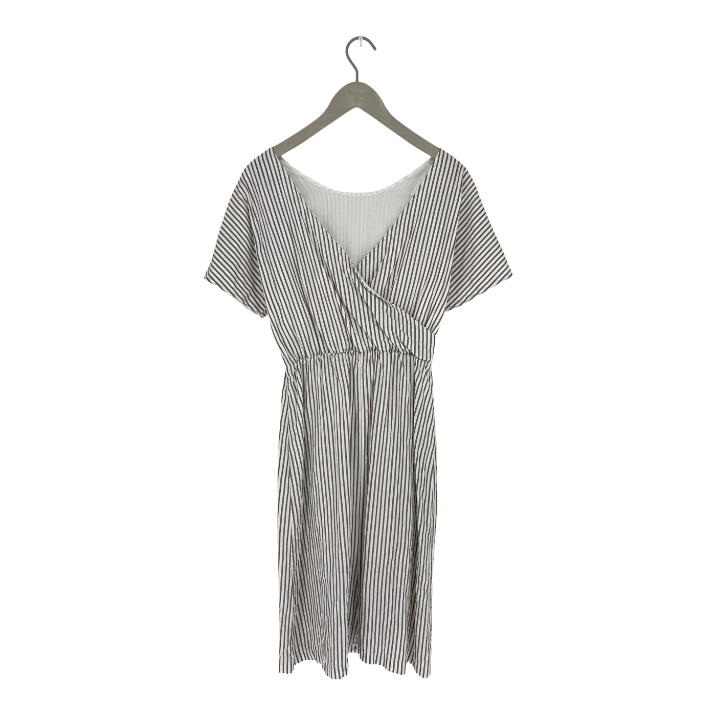 Kaiko linen wrap dress, falcon stripes | woman XS