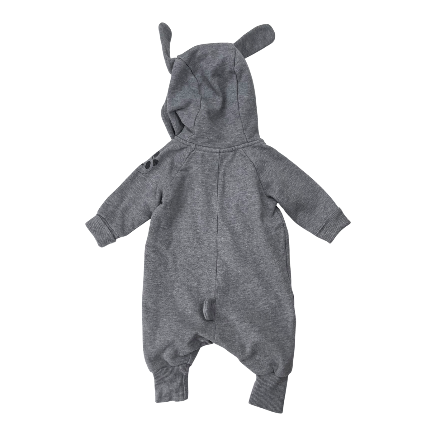Mini Rodini basic bunny jumpsuit, grey | new born