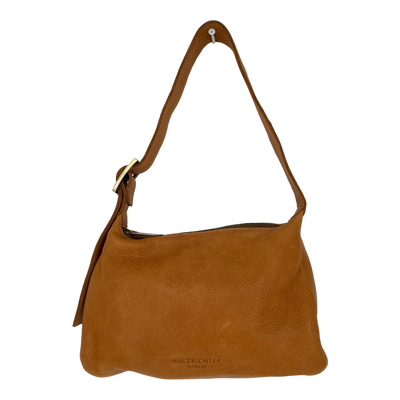 Holzrichter leather shoulder bag, caramel