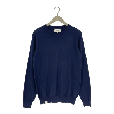 Makia merino knit sweater, navy | unisex M