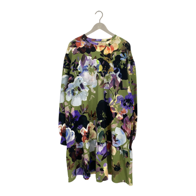 Kaiko ruffle sweat dress, olive anemone | woman XL