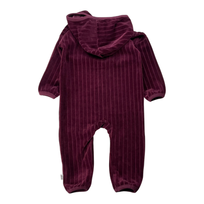 Mainio velour jumpsuit, wine | 74/80cm