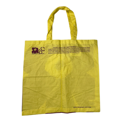 Marimekko canvas logo bag, yellow | onesize