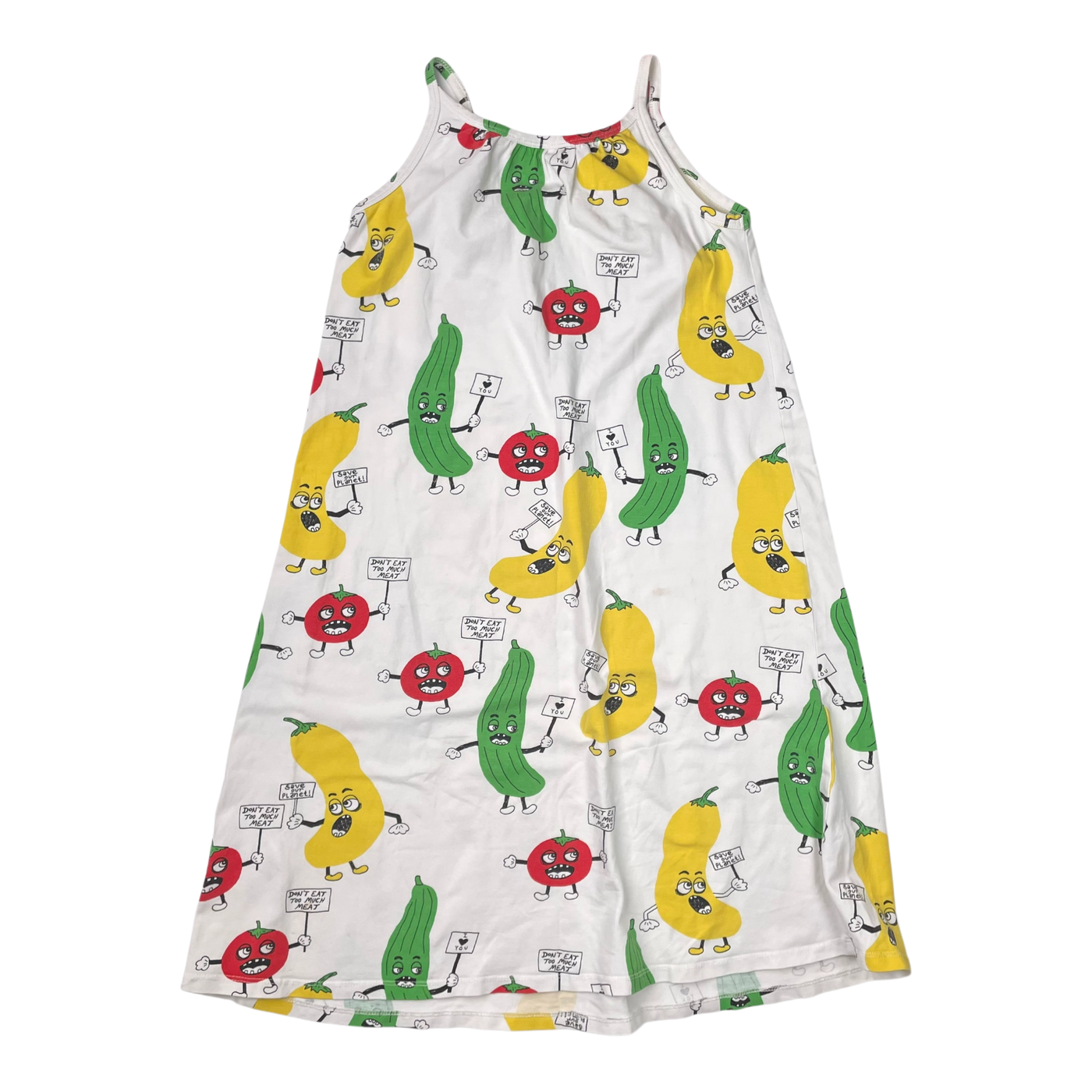 Mini Rodini dress, vegetables | 128/134cm