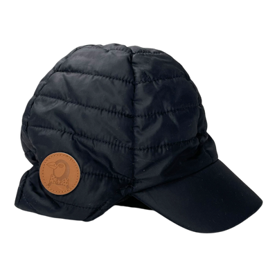 Mini Rodini quilted winter cap, black | 48/50cm