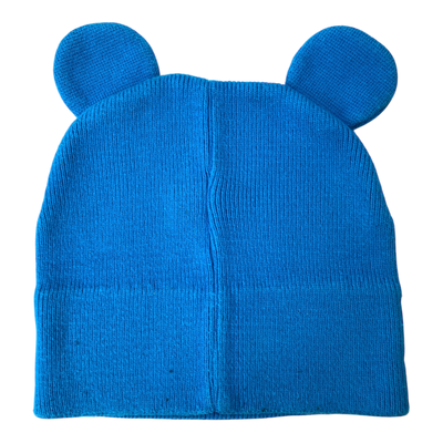 Gugguu cotton knitted beanie with ears, blue | 51/52cm