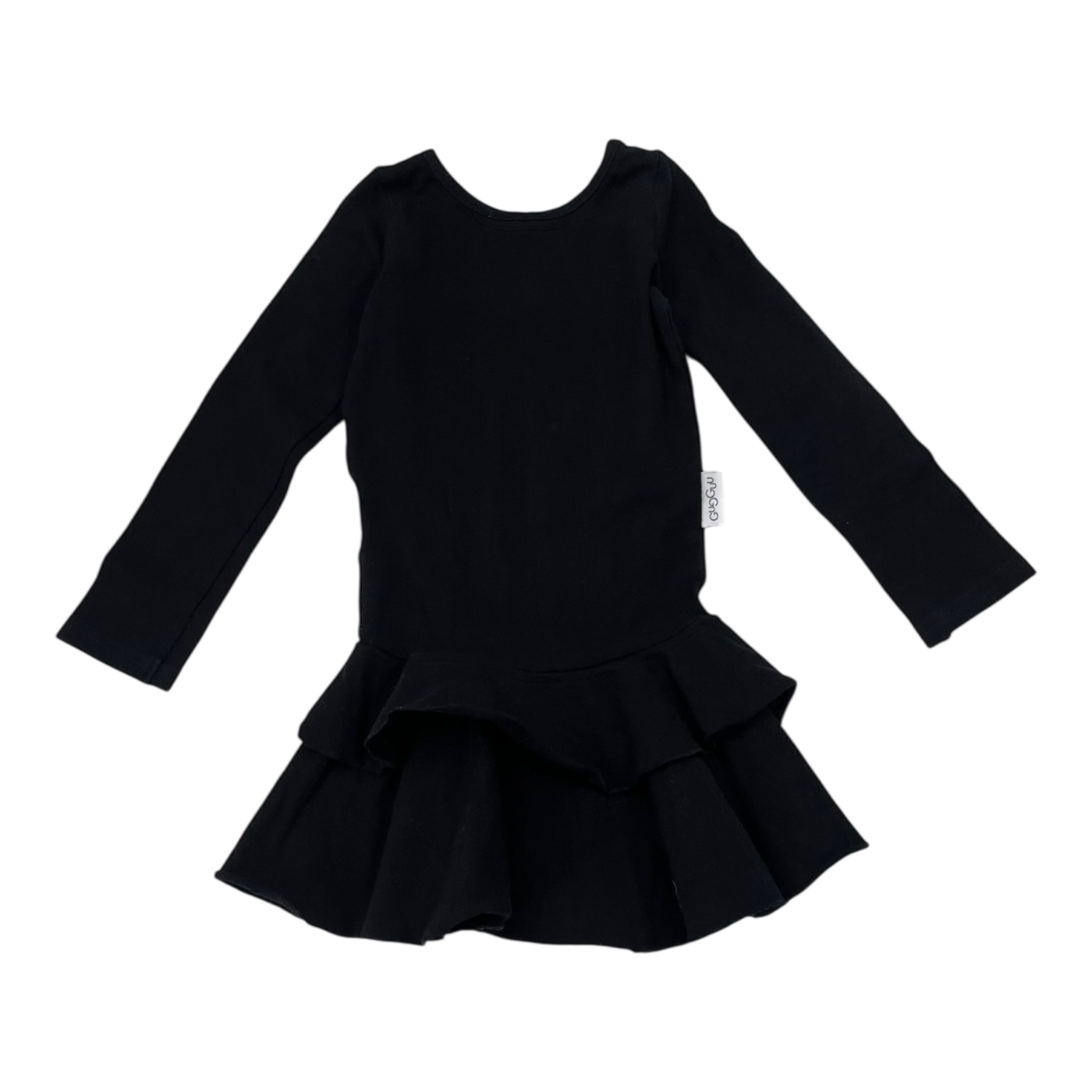 Gugguu frilla dress, black | 80cm